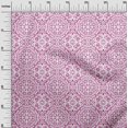 thumbnail image 3 of oneOone Georgette Viscose Pink Fabric Asian Block Floral Craft Projects Decor Fabric Printed By The Yard 42 Inch Wide, 3 of 4
