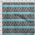thumbnail image 3 of oneOone Tissu Polyester Lycra Chevron Imprimé Ikat Tissu au Mètre 56 Pouces de Large, 3 of 4