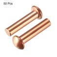 thumbnail image 3 of Unique Bargains 50Pcs 1/8inch x 15/32inch Round Head Copper Solid Rivets Fasteners, 3 of 3