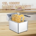 thumbnail image 2 of BeesClover Stainless Steel Electric Deep Fryer, Includes Basket and Lid, Overheat Protection, Ideal for Restaurant or Kitchen Use, 2 of 6