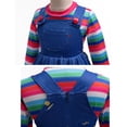 thumbnail image 4 of Déguisement d'Halloween Tueuse Effrayante pour Enfants Robe Chemise à Rayures Arc-en-Ciel pour Filles, 4 of 6