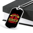 thumbnail image 3 of Being This Cute Must Be So Freaking Ruff Plain Red Necklace Stainless Steel or 18k Gold Dog Tag 24" Chain, 3 of 8