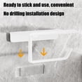 thumbnail image 4 of Toilet Paper Holder Stand with Storage, White Toilet Paper Holder Stand Non-Perforated Tissue Rack for Bathroom Wall Mounted, 4 of 6