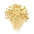 thumbnail image 1 of 25/100Bamboo Fruit Sticks Fruit Salad Snack Fork Cocktail Cake Buffet Toothpick, 1 of 7