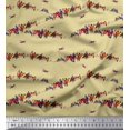 thumbnail image 1 of Soimoi Rayon Fabric Colorful Bird Printed Fabric 1 Yard 42 Inch Wide, 1 of 3