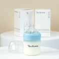 thumbnail image 1 of Yooforea Silicone Coated Glass Baby Bottle, 0M+ Slow Flow Nipple I Anti-Colic, Wide Neck, Stable Base I Medical-Grade Silicone Coating Shatter Protection, BPA BPS PVC Free (90 ML/3OZ-Fog), 1 of 5