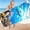 B, variant on Fesfesfes Travel Microfiber Beach Towel Lightweight Quickly Dry Construction Sandproof Technology Colorful Design Multipurpose Swim Blanket Pool Shore Accessory