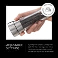 thumbnail image 3 of Cole & Mason Derwent Salt and Pepper Mill Gift Set - Stainless Steel Mills - Refillable & Adjustable Salt and Pepper Set - Sea Salt Grinder - Sea Salt and Peppercorns Included - Stainless Steel, 3 of 7