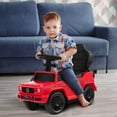 thumbnail image 4 of Costway 3 in 1 Ride on Push Car Mercedes Benz G350 Stroller Sliding Car w/ Canopy Red, 4 of 10