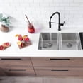 thumbnail image 3 of Stylish Dual Mount 29" Stainless Steel Double Bowl Kitchen Sink S-414T, 3 of 12