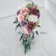 thumbnail image 3 of ziyahi Elegant Wedding Bouquets for Bride Waterfall Shape Handmade Decor Pink, 3 of 9