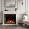 thumbnail image 2 of Costway 23" 750 with 1500W 50,000 BTU Electric Fireplace Insert with Remote Control Timer, 2 of 10