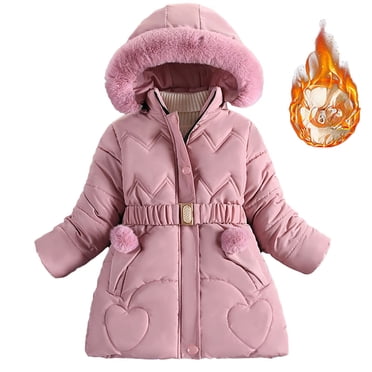Kcodviy Girl's Padded Jacket in Ballerina Coat The Long Plus Thickening Winter Jackets for Girls Size 6 foreign Style Female Kids Fall Jacket Girls Down Padded Jacket Winter