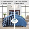 thumbnail image 4 of Mainstays All in One Lightweight Quilt Set and Sheet Set -5 Piece, Twin/ XL, Blue Plaid, 4 of 13