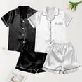 thumbnail image 2 of B91xZ Ensembles de Pyjamas pour Femmes, Ensemble de Pyjama à Boutons, Vêtement de Nuit, BK1 TTG, 2 of 4
