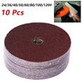 thumbnail image 4 of 10 Pcs Disques de Ponçage en Fibre de Résine de 4 Pouces pour Outil Abrasif de Broyeur d'Angle, 4 of 8