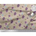 thumbnail image 3 of Soimoi Grey Poly Georgette Fabric Floral & Buffalo Head African Decor Fabric Printed Yard 42 Inch Wide, 3 of 3