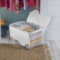 thumbnail image 3 of Sterilite 45L Hinged Lid White Storage Box, 3 of 8
