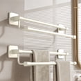 thumbnail image 1 of EGNMCR Closet Organizers and Storage, Bathroom Towel Rack Punch Free Bathroom Storage Rack Patch Towel Rack Wall Mounted Double Pole Space Aluminum Towel Rack Plastics Bathroom Storage Rack, 1 of 7