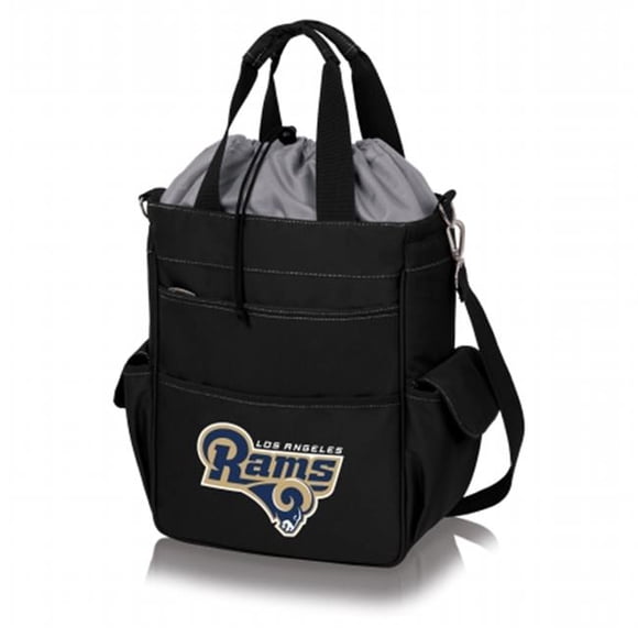 Picnic Time 614-00-175-334-2 Activo Cooler Tote Los Angeles Rams Digital Print, Black