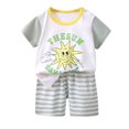 thumbnail image 2 of Offres pour Bébés! Pyjamas pour Bébés Garçons Filles en Liquidation, Tenues d'Été pour Filles, Ensembles de Shorts pour Tout-Petites Filles en Liquidation, Hauts Décontractés à Manches Courtes pour Garçons à la Mode Col Rond Bouton Ensembles de Shorts Imprimés, 2 of 3
