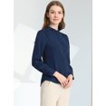 thumbnail image 3 of INSPIRE CHIC Chemises à Manches Longues pour Femmes avec Col Montant et Boutons, 3 of 5