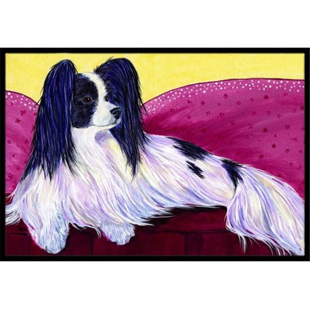 Carolines Treasures SS8416JMAT Papillon Paillasson - 24 x 36 Po.