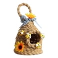 thumbnail image 1 of Mini Beehive Farmhouses Bee Hive Table Decor Spring Jute Rope Woven Hanging Ornament Decorative Honey Beehive Farmhouses Country Home Kitchen Bookshelf Decoration A, 1 of 7