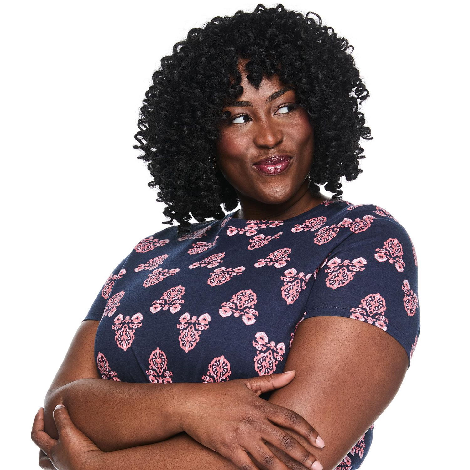 Lane Bryant Women's Plus Crew-Neck T-Shirt Dress
