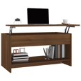 thumbnail image 2 of vidaXL Coffee Table Brown Oak 102x50x52.5 cm Engineered Wood, 2 of 6