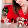 thumbnail image 4 of Meitianfacai Coffee Mug Ceramic Cup, Christmas Mug Inflated Snowman Mug, Santa Mug Press Puffy Design 15oz 11oz Coffe, 4 of 5