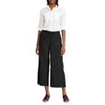 thumbnail image 1 of Chaps Farra ​Linen Blend Straight Pants In Black Size S NWT, 1 of 1