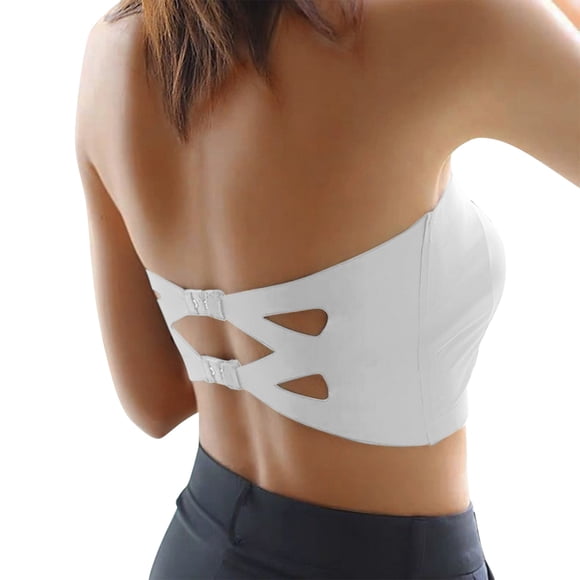 Bras for Women Women's Strapless Lift Up Bra Wire Anti Slip Push Up Bandeau Bra S