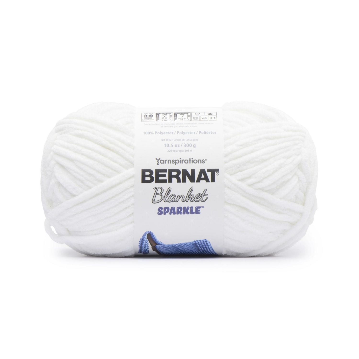Fil Bernat® Blanket Sparkle™, polyester #6 super volumineux, 10,5 oz/300 g, 220 verges