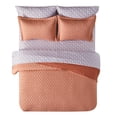 thumbnail image 4 of Mainstays Ensemble courtepointe et drap-housse légers tout-en-un - 7 pièces, Lit 2 PL, Corail, 4 of 5