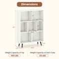 thumbnail image 3 of Costway 7 Cube Bookcase 3-Tier Modern Storage Organizer with 4 Metal Legs Bookshelves, 3 of 10