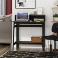 thumbnail image 2 of Pemberly Row Contemporary Wood A-frame Computer Desk in Columbia Walnut, 2 of 6