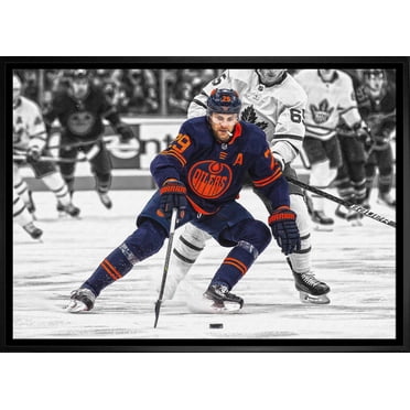 Oilers d'Edmonton Toile Encadrée 20x29 - Art Mural sous Licence Officielle LNH