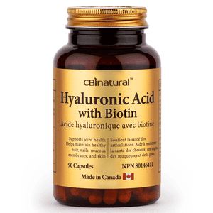 Acide hyaluronique 200mg avec Biotin, Hydratation de la peau, Cheveux, Peau & Soutien des ongles, 90 Gélules de végétaliens (3-Month Approvisionnement), non OGM, sans gluten
