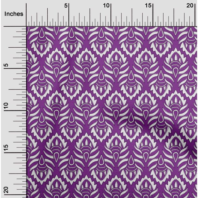 oneOone Cotton Poplin Fabric Floral Block Decor Fabric Printed BTY 42 Inch Wide