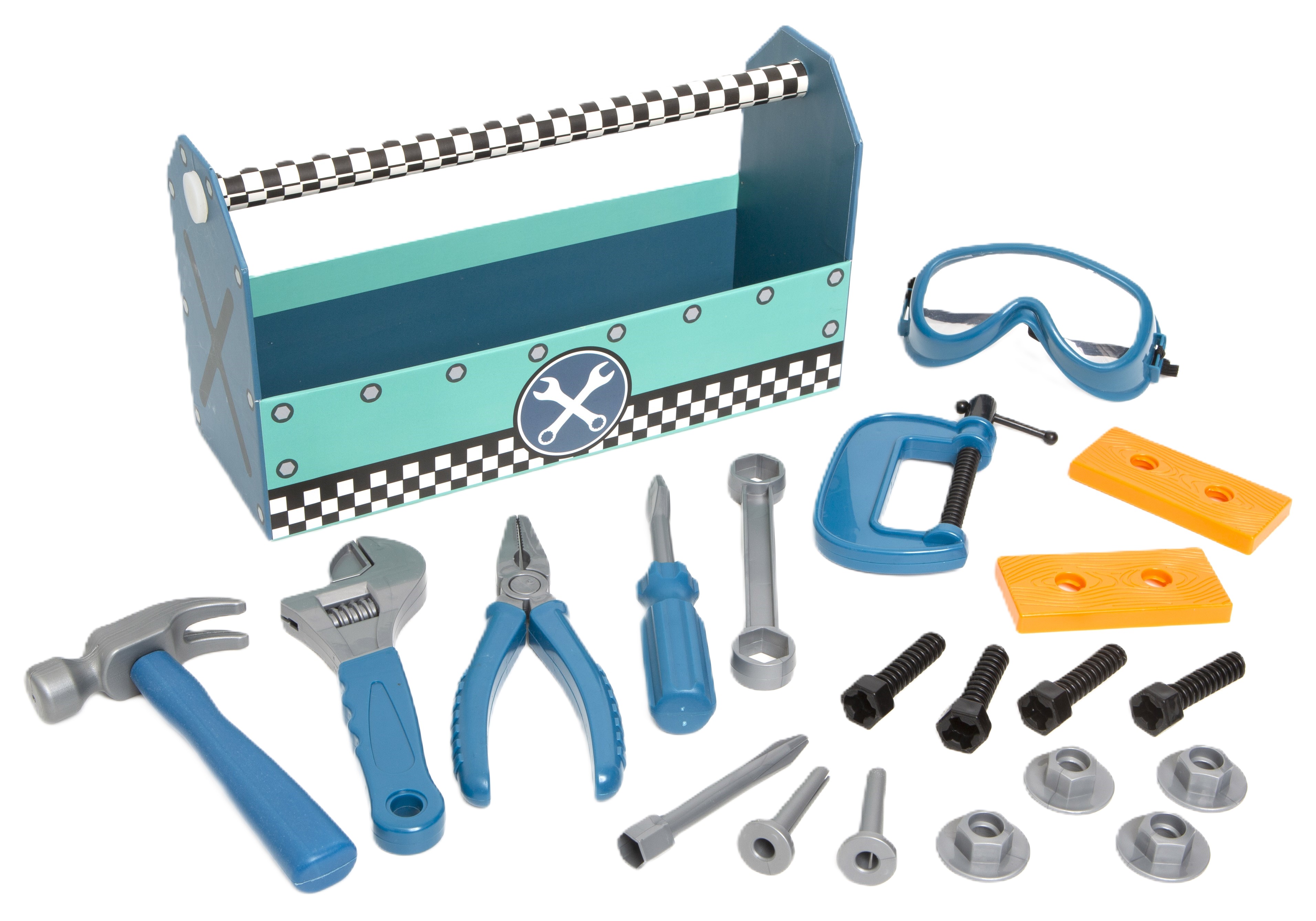 Kid Connection Ensemble d'outils de jeu pour enfants avec outils jouets et mallette