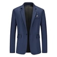 thumbnail image 1 of TIMIFIS Mens Suit Jacket Casual Solid Dress Jacket Daily One Button Business Blazer Formal Wedding Prom Blazer, 1 of 3