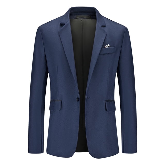TIMIFIS Mens Suit Jacket Casual Solid Dress Jacket Daily One Button Business Blazer Formal Wedding Prom Blazer