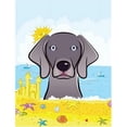 thumbnail image 1 of Carolines Treasures BB2099CHF Weimaraner Drapeau de Maison en Toile d'Été pour la Plage, 1 of 4