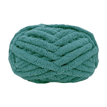 Rongfmy Chunky Wool Yarn Bulky Giant Wool Yarn Bulky Yarn for Weaving Pillow Pet Bed Dark Cyan