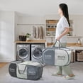 thumbnail image 4 of Laundry Hamper with Three Compartments for Sort and Storage Durable Portable Clothes Organizer for Dorm Laundry Room or Travel, 4 of 6