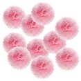 thumbnail image 1 of Unique Bargains 6' Tissue Pom Poms Paper Flowers Ball Wedding Party Decoration, Light Pink 10 Pack, 1 of 6