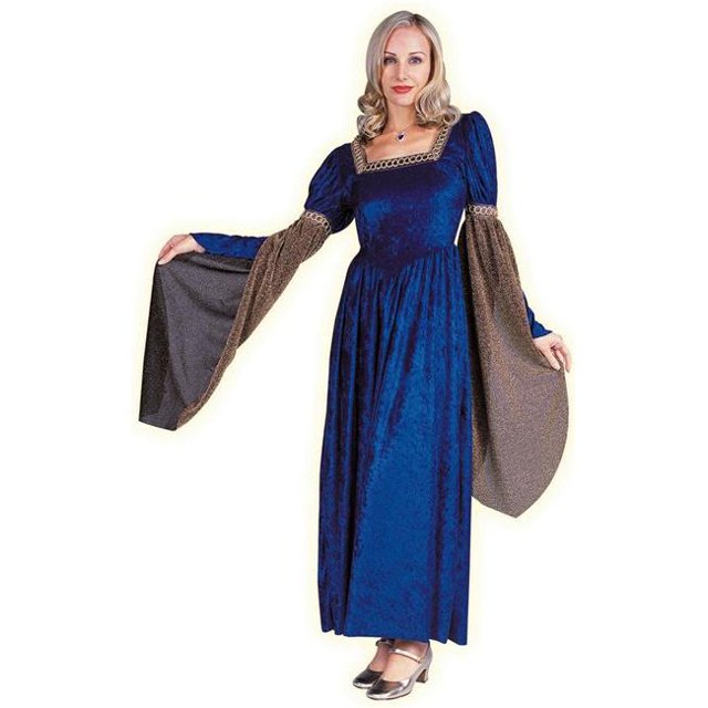 RG Costumes 86387-BL-XXL Costume pour Adulte Renaissance Queen, Bleu - 2TG 20-22