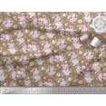 thumbnail image 2 of Soimoi Tissu en Coton Canard Feuilles & Roses Imprimé Floral 1 Yard 42 Pouces de Large, 2 of 3