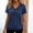 Navy, variant on LVHAOGJOB Cotton Tees for Women Shirts Solid Color Pullover V Neck Tunic Womens Tops
